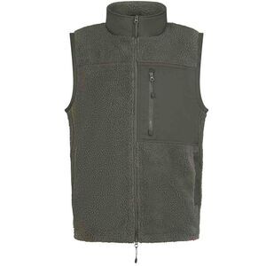 Front Row Unisex Adult Sherpa Recycled Vest / Dark Olive